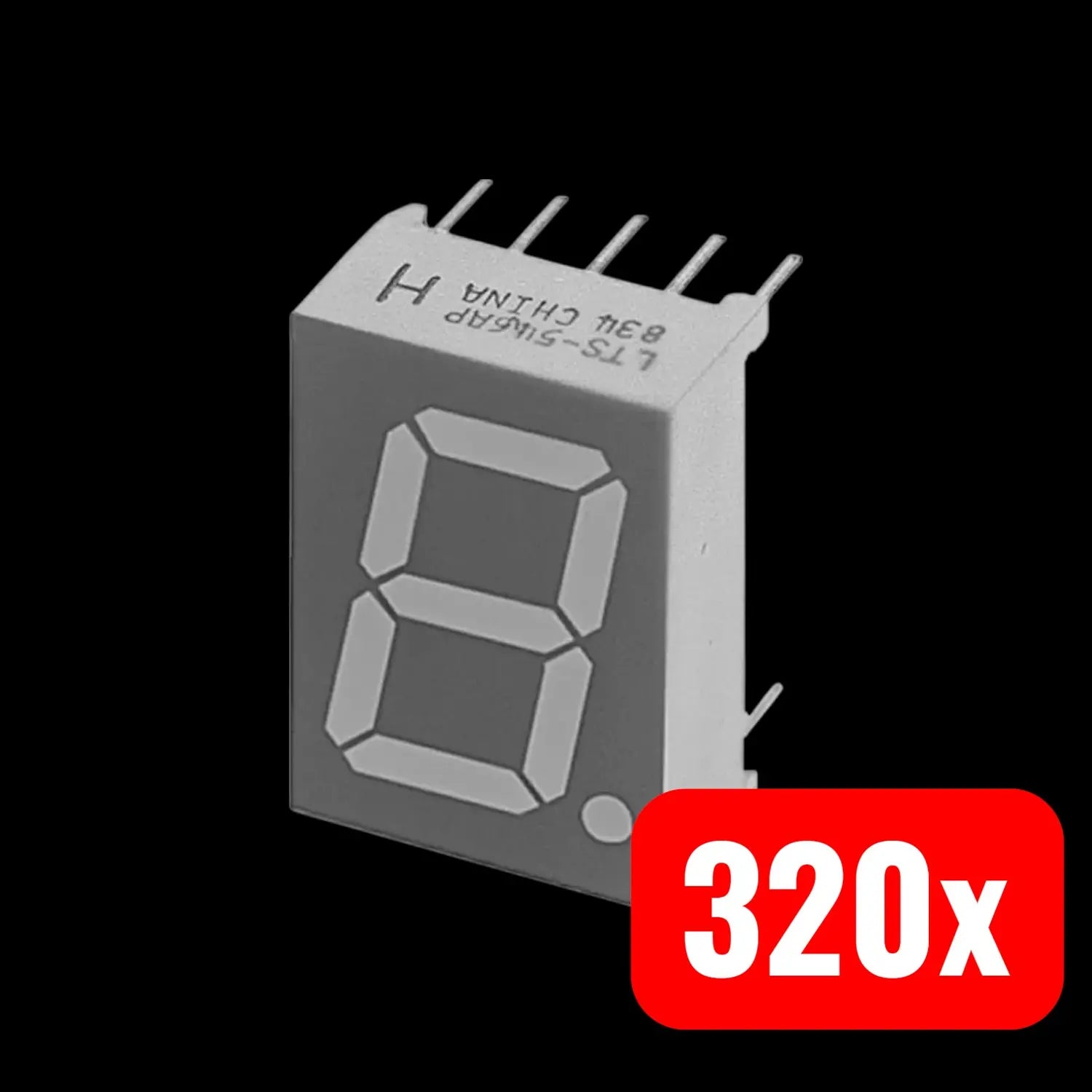 B-Ware Lite On 7 Segment Anzeige Led Anzeige Rot Ziffern 13,2mm Display 320 Stück - 2050011793994