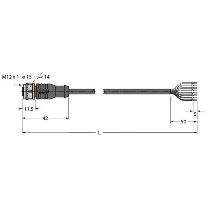 Turck 6631553 Sensor-/Aktor-Anschlussleitung Leitung Anschlusskabel Kabel