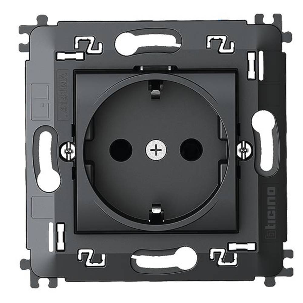 LEGRAND L4141MA BTicino Steckdose Anschlussdose Stromversorgung Schuko Schwarz - 8005543445303