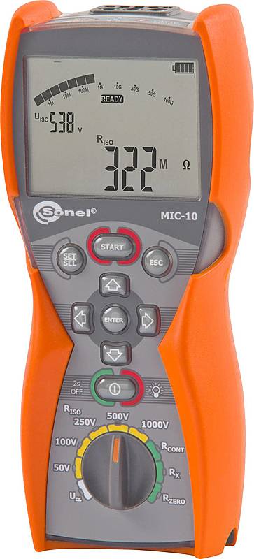 Sonel MIC-10 Isolationsmessgerät Kalibriert nach ISO Kapazitätsmessung