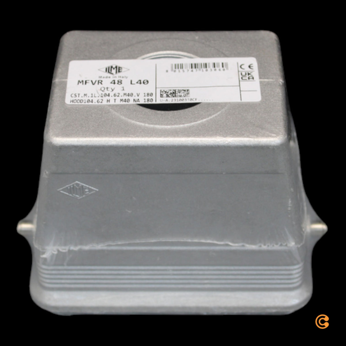 ILME Tüllengehäuse Gehäuse Gr.104.62 180°C Alu 2 Bolzen 1xM40 gerade ohne Stutze - 8015747103060
