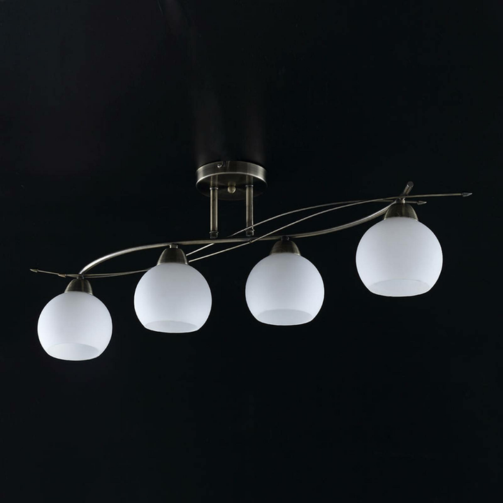 Lindby Deckenlampe Leanda Hängeleuchte Lampe Leuchte 4-flammig E14 weiß mess603