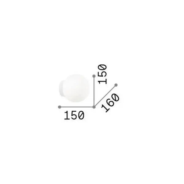 B-Ware Ideal Lux Wandleuchte Wandlampe Mapa Bianco G9 Weiß Warmweiß Dimmbar Glas Lampe - 8021696059808