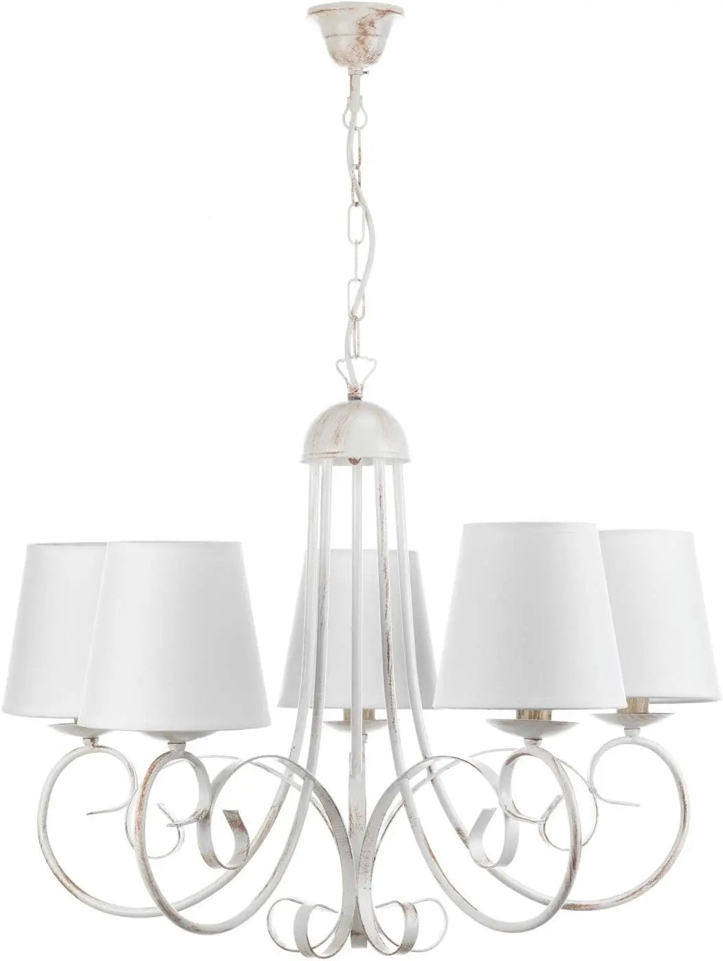 B-Ware Onli Kronleuchter Deckenleuchte Lampe Pompei Lampenschirm Weiß Metall Textil Led - 8030626512854