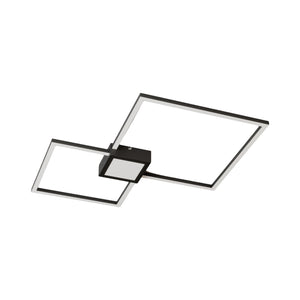 B-Ware Lindby Deckenlampe Duetto LED Lampe dimmbar anthrazit 28W 3380lm 3000K IP20