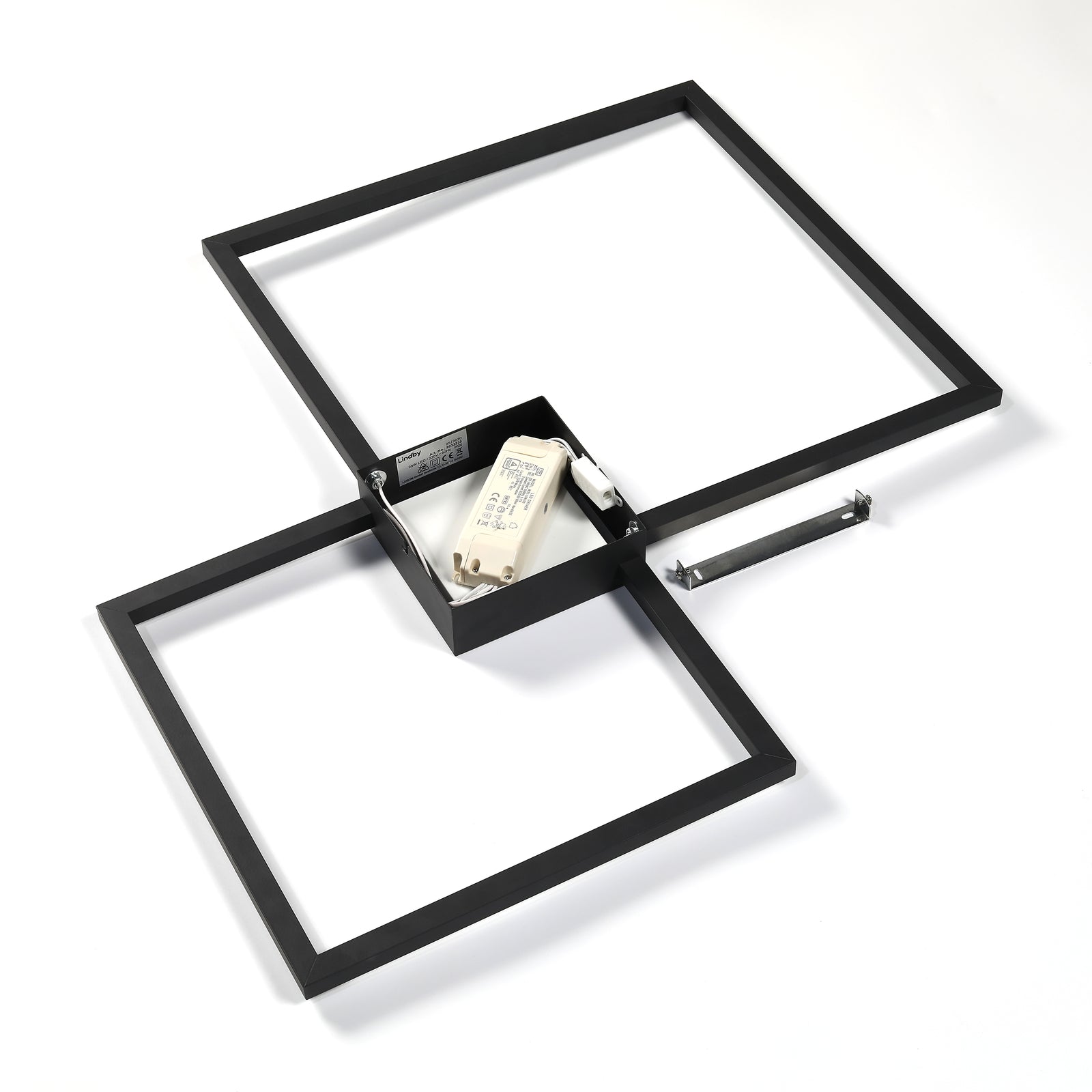 Lindby Deckenlampe Duetto LED Lampe dimmbar anthrazit 28W 3380lm 3000K IP20 - 4251096573985