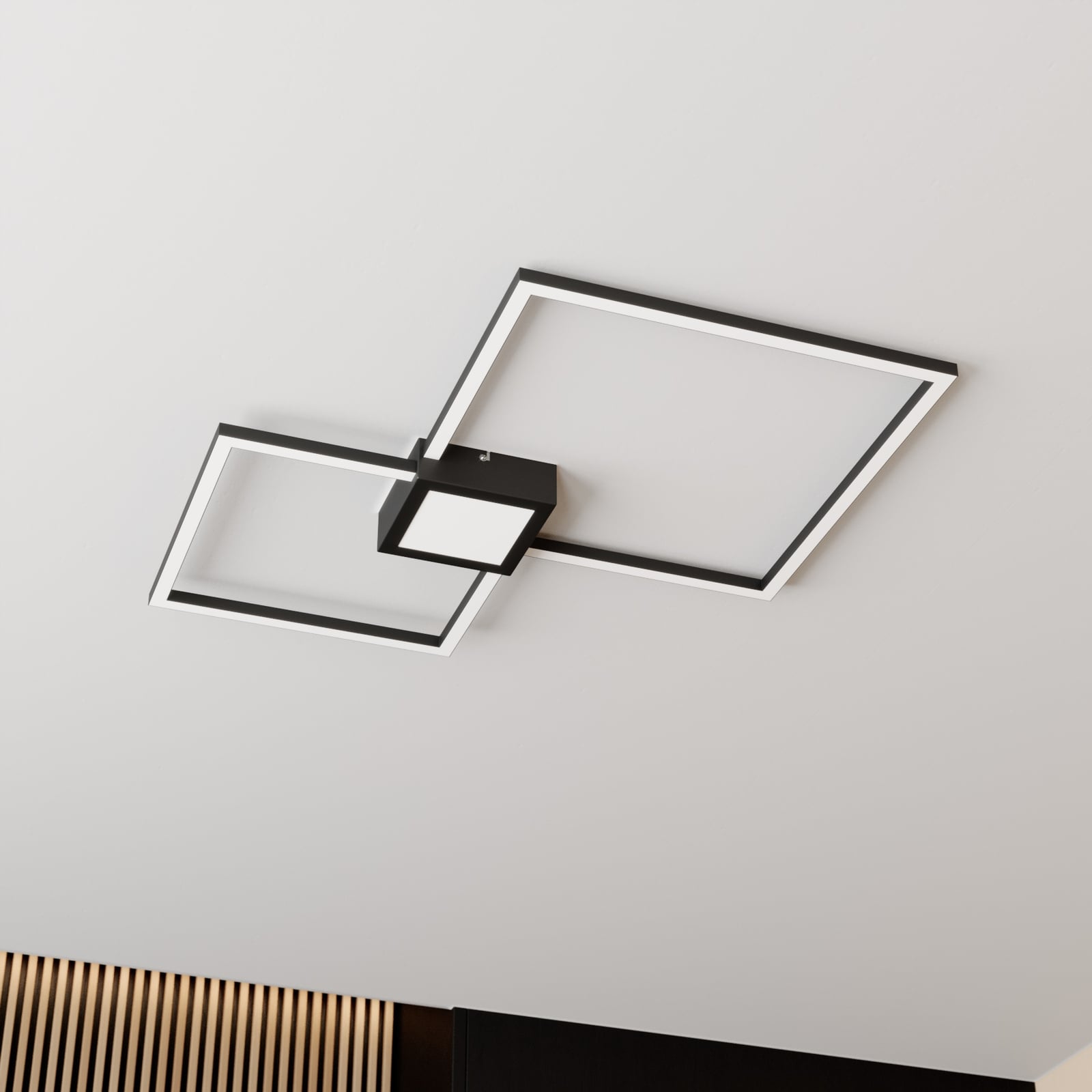 Lindby Deckenlampe Duetto LED Lampe dimmbar anthrazit 28W 3380lm 3000K IP20 - 4251096573985