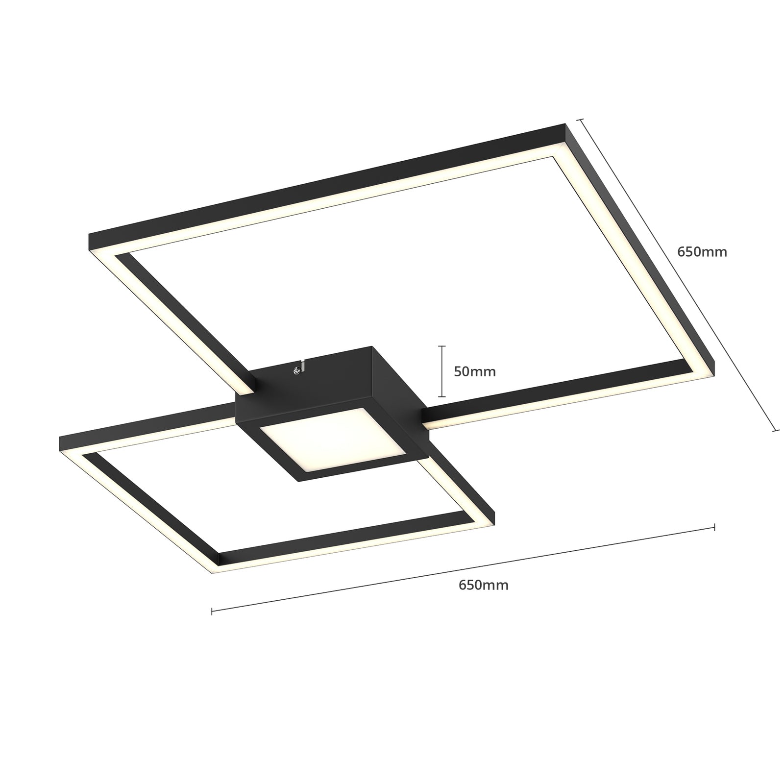 Lindby Deckenlampe Duetto LED Lampe dimmbar anthrazit 28W 3380lm 3000K IP20 - 4251096573985