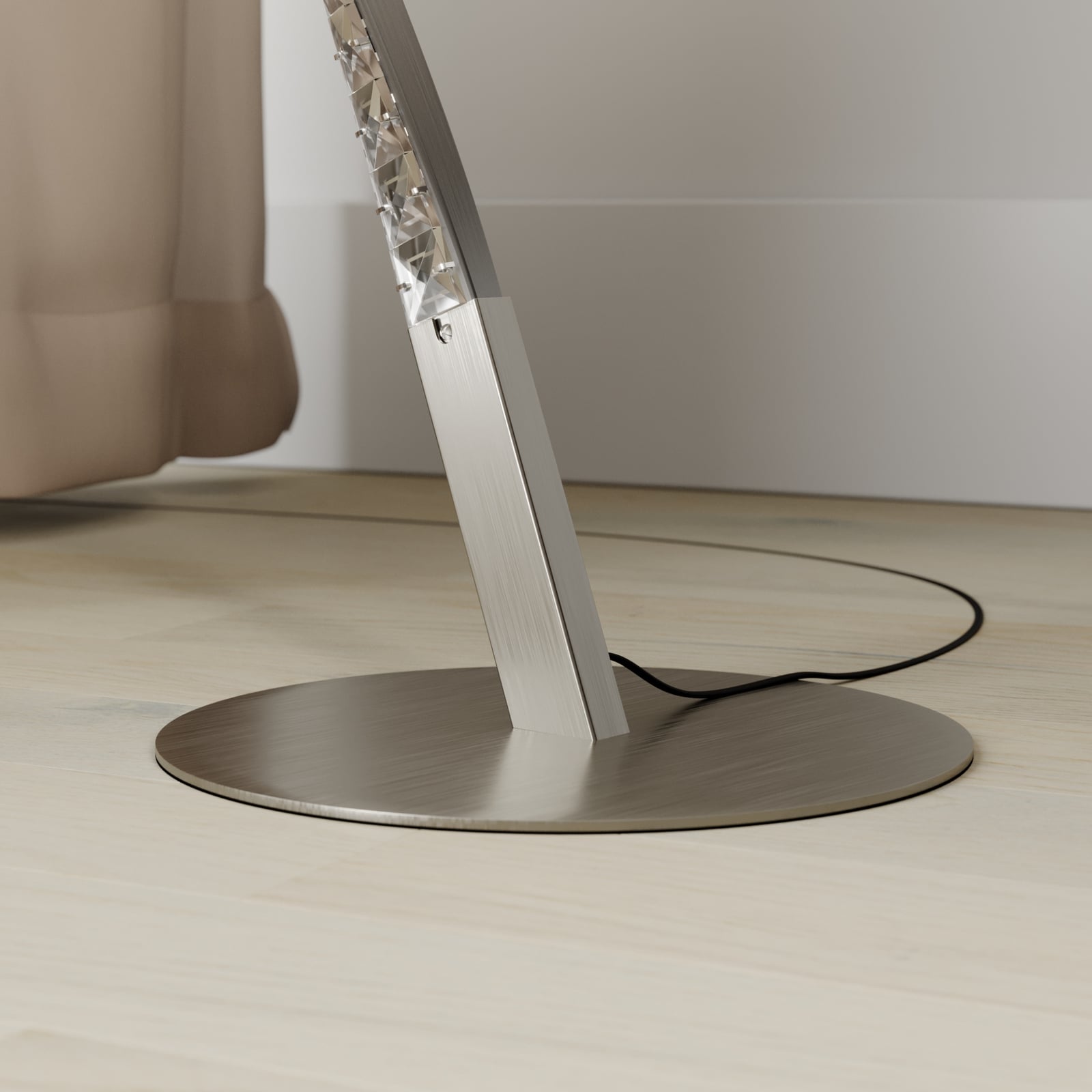 Lindby Stehlampe Stehleuchte LED Criostal RGBW dimmbar Fernbedienung alu transpa - 4251096575200