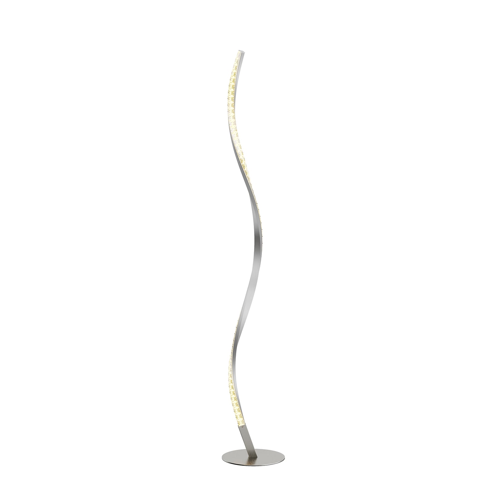 Lindby Stehlampe Stehleuchte LED Criostal RGBW dimmbar Fernbedienung alu transpa - 4251096575200