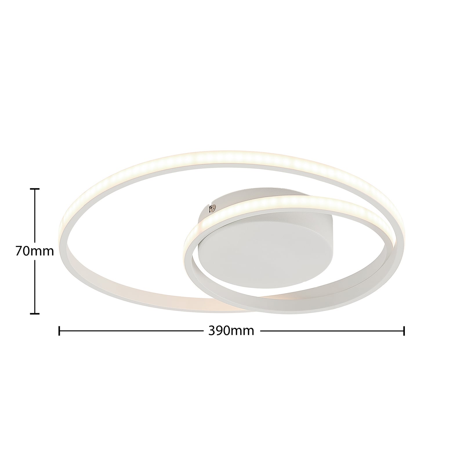 Lindby Deckenleuchte Emisua LED Lampe dimmbar CCT 2700K bis 5000K weiß Ø39cm - 4251911705720