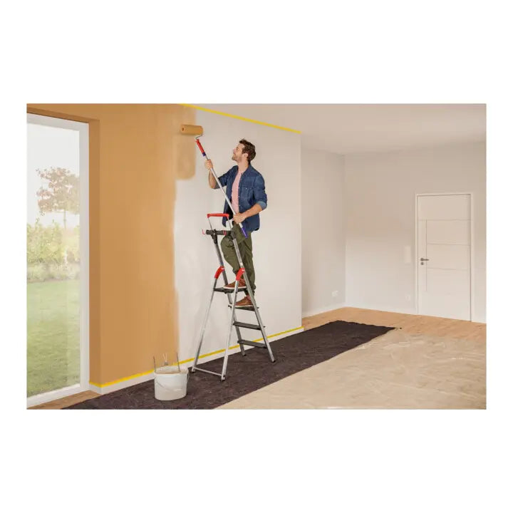 B-Ware Hailo Stehleiter Klappleiter Alu Sicherheitsleiter 5 Stufen Multifunktionsschale - 4007126017529