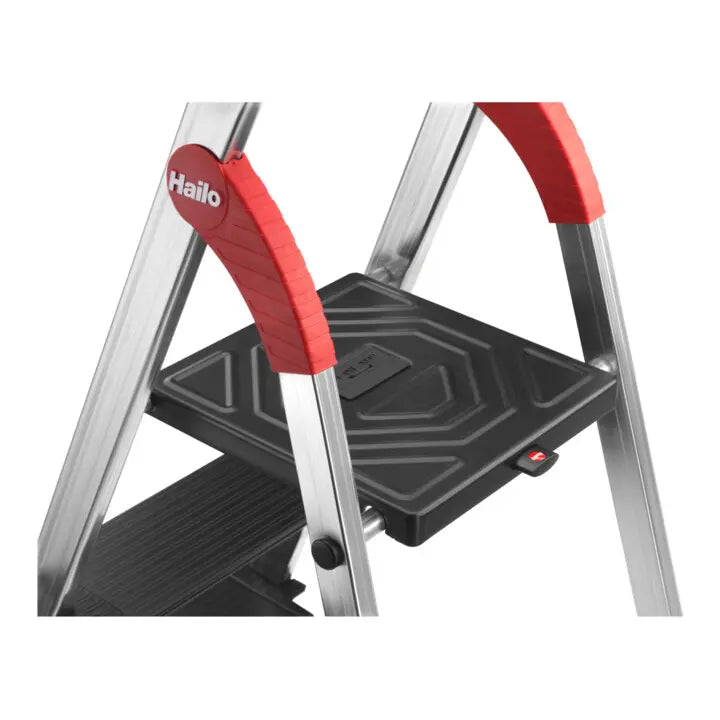 B-Ware Hailo Stehleiter Klappleiter Alu Sicherheitsleiter 5 Stufen Multifunktionsschale - 4007126017529