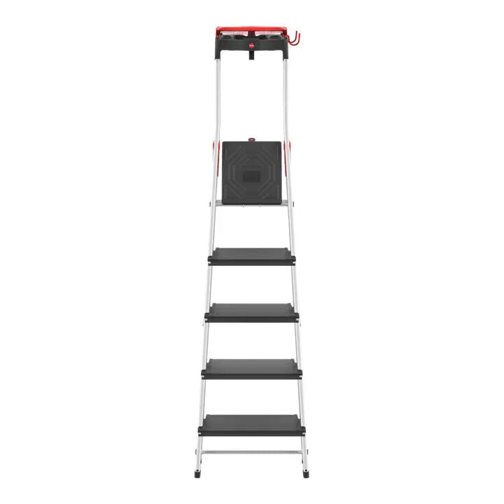 B-Ware Hailo Stehleiter Klappleiter Alu Sicherheitsleiter 5 Stufen Multifunktionsschale - 4007126017529