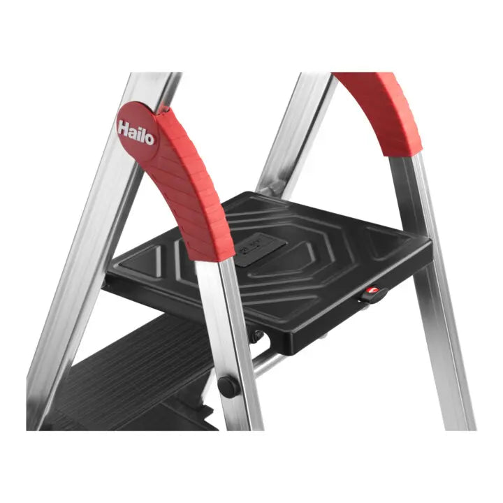 B-Ware Hailo Stehleiter Klappleiter Alu Sicherheitsleiter 5 Stufen Multifunktionsschale - 4007126017529