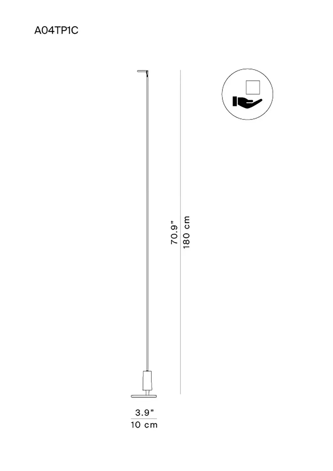 B-Ware Luceplan Standleuchte Stehleuchte Flia Schwarz Aluminium Carbonfaser Edelstahl - 8053736699033