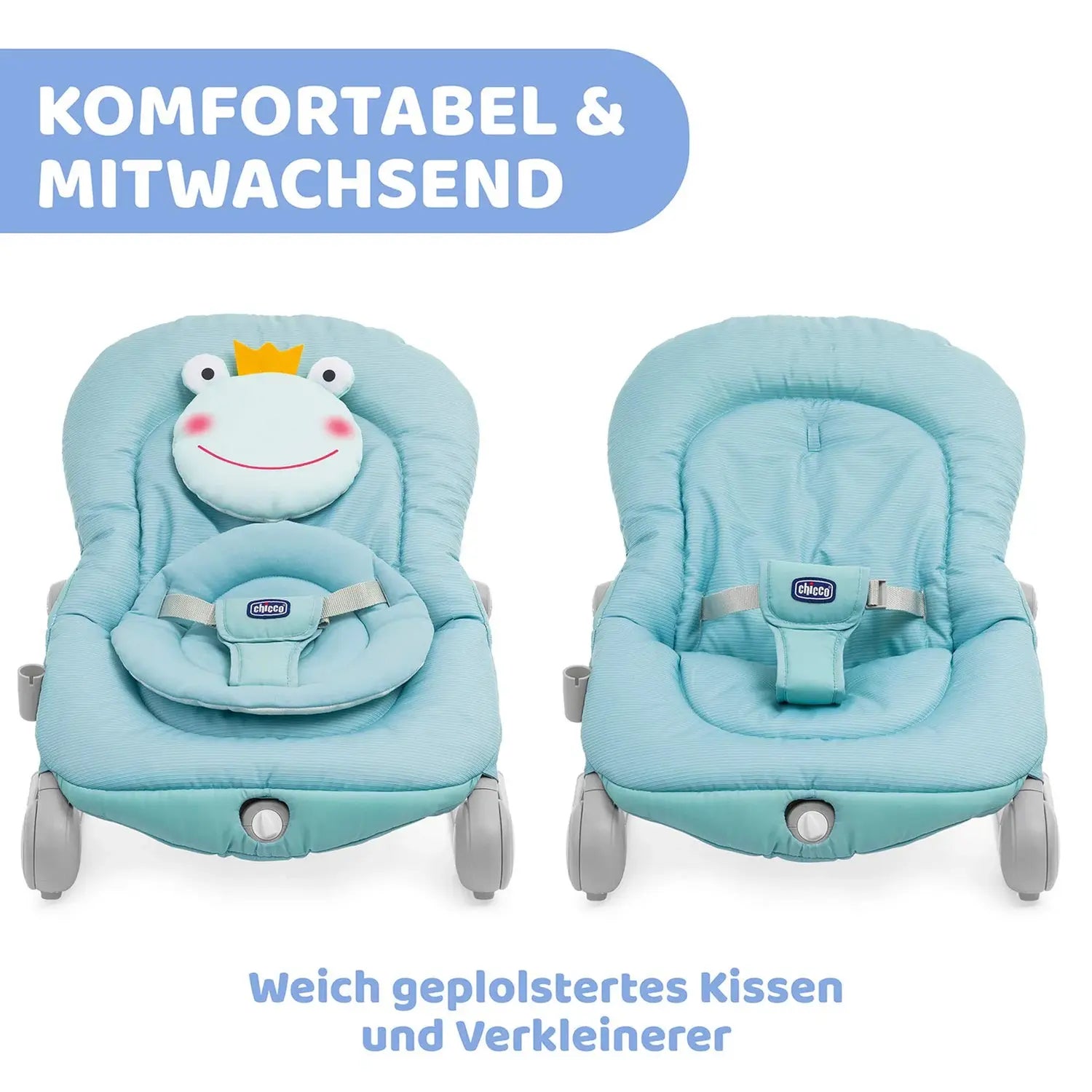 B-Ware Chicco Babywippe Schaukelwippe Balloon Blau Säuglingswippe Entspannung Spielzeug - 8058664141463