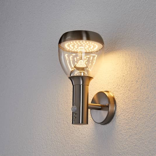 B-Ware Lindby Sensor Außenwandleuchte Außen Wandleuchte Lampe Leuchte Etta Edelstahl Led