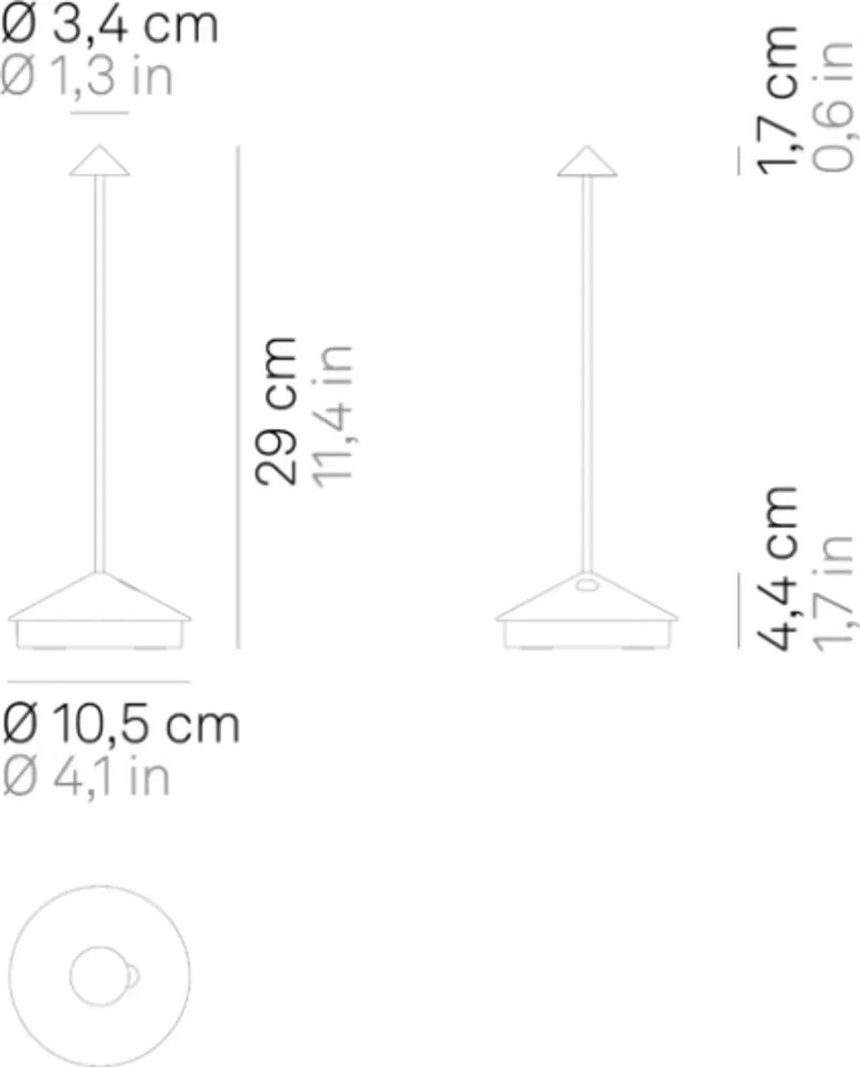 B-Ware Zafferano Tischleuchte Lampe Led Pina Pro Kupferblatt Akku Warmweiß Dimmer Ip54 - 8058945335321