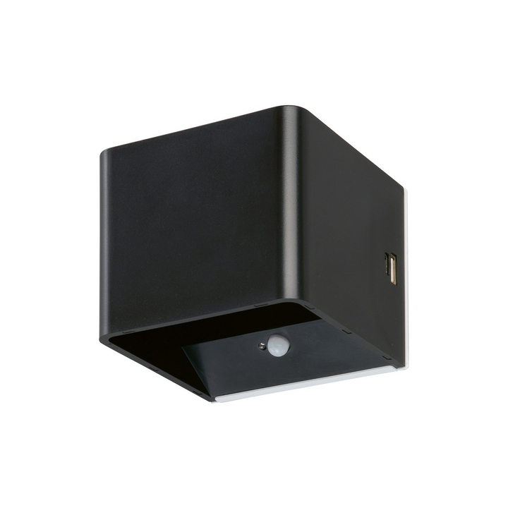 FH Lighting LED-Akku-Wandlampe Magnetics schwarz USB Bewegungsmelder Lampe Spot