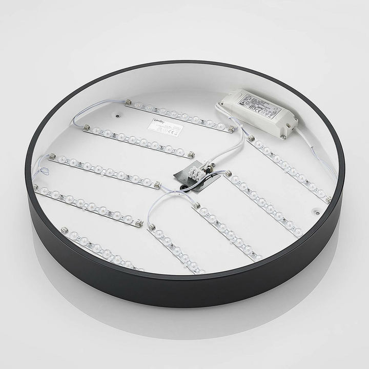 Lindby Simera LED-Deckenlampe Deckenlampe Lampe Leuchte 27 W Ø 50 cm schwarz