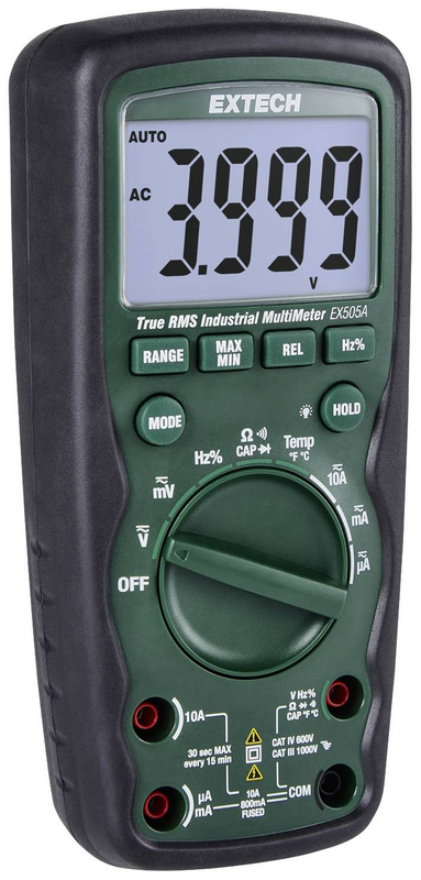 Extech Extech EX505A-K Hand-Multimeter digital CAT IV 600 V Anzeige Messgerät