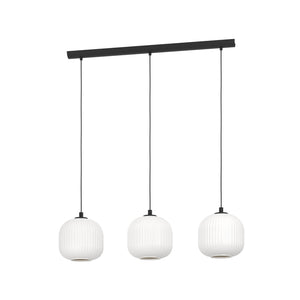 B-Ware Eglo Hängeleuchte Mantunalle Länge 120 cm schwarz weiß Deckenlampe Deckenleuc978