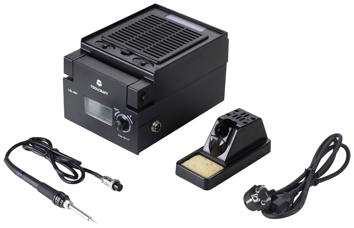 B-Ware Toolcraft Lötstation Entlötstation Lötkolben Löten Ablageständer Kolben Digital