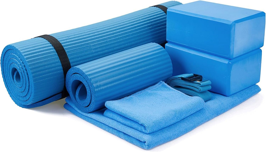 Balance From Fitness Yoga Set Kit Matte Stretching Gurt Knie Pad 7 Teiliges Set  B-Ware - 810963031108