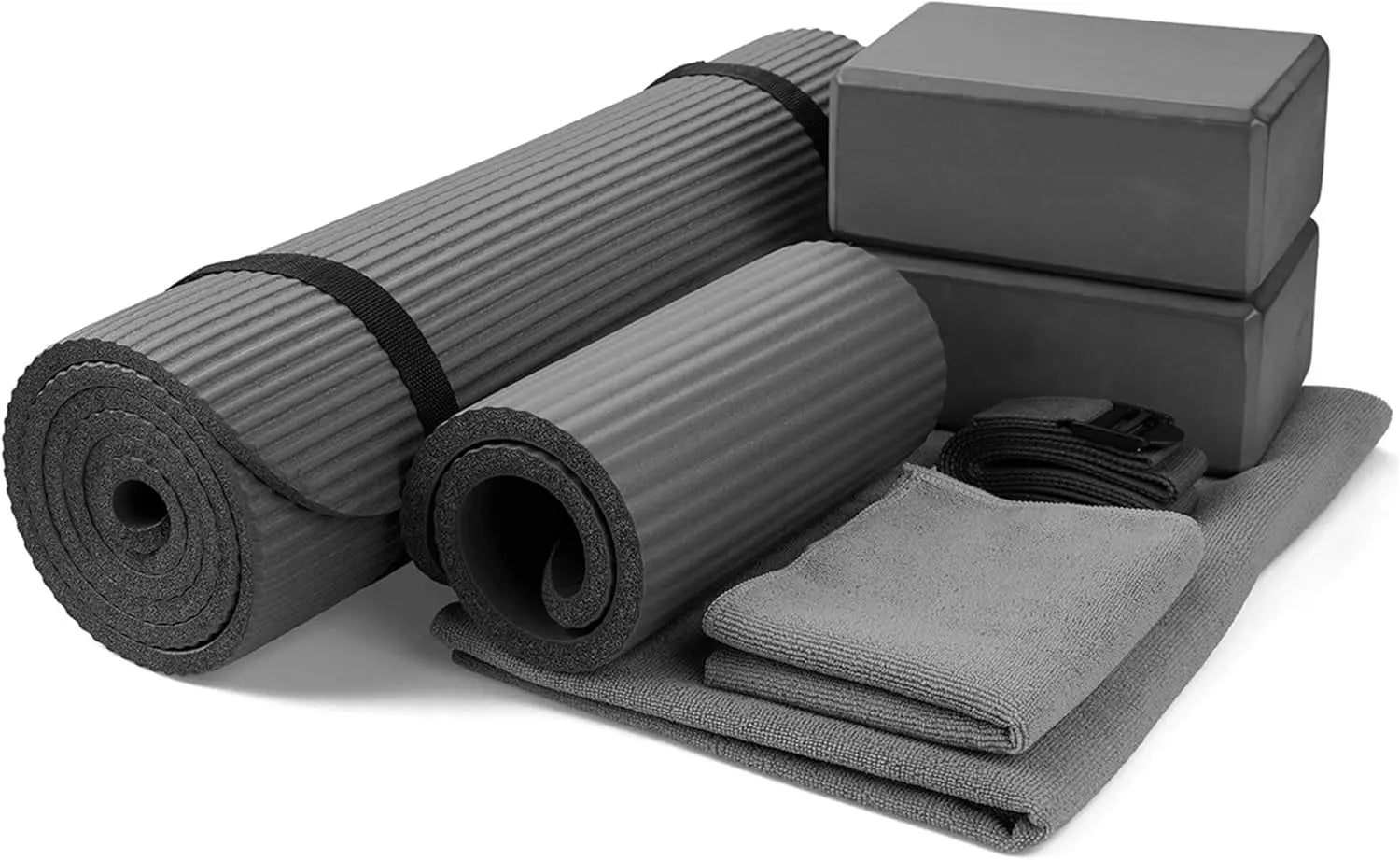 Balance From Fitness 7 Teiliges Home Gym Yoga Set Trainingsausstattung Yoga Grau B-Ware