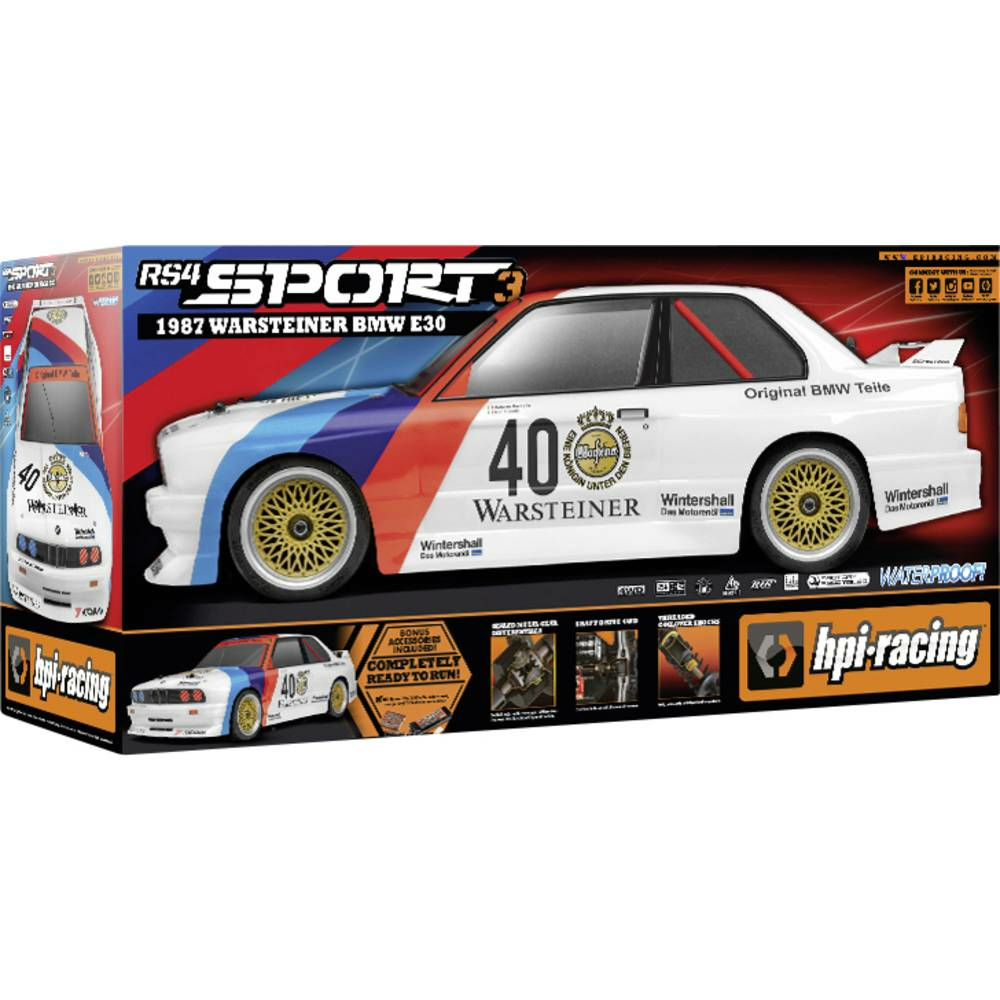 B-Ware Hpi Racing Rs4 Sport 3 Bmw M3 E30 Warsteiner 1:10 Rc Modellauto Elektro Renna786