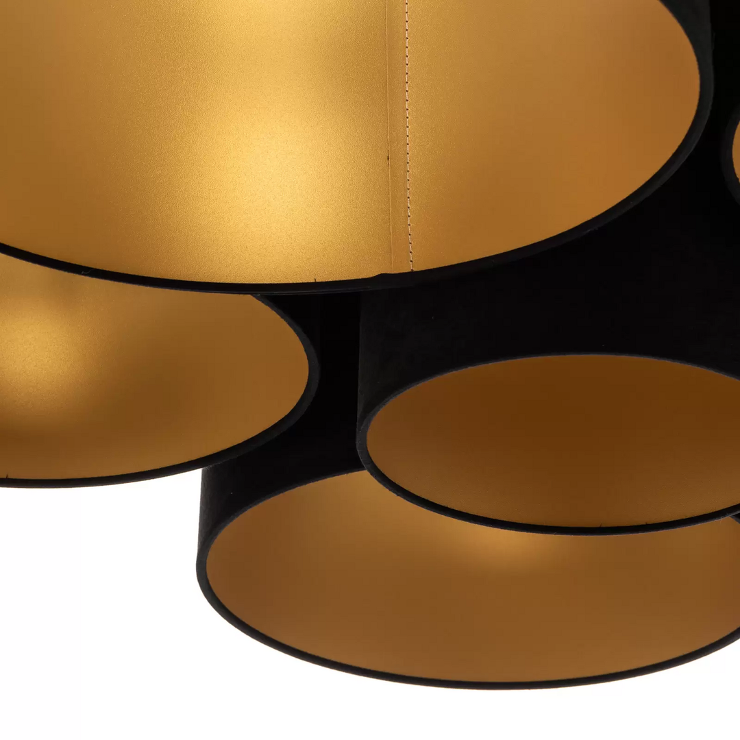Euluna Lodge Deckenleuchte Schwarz Gold Deckenlampe Lampe Leuchte Spot Licht B-Ware - 5905317601894