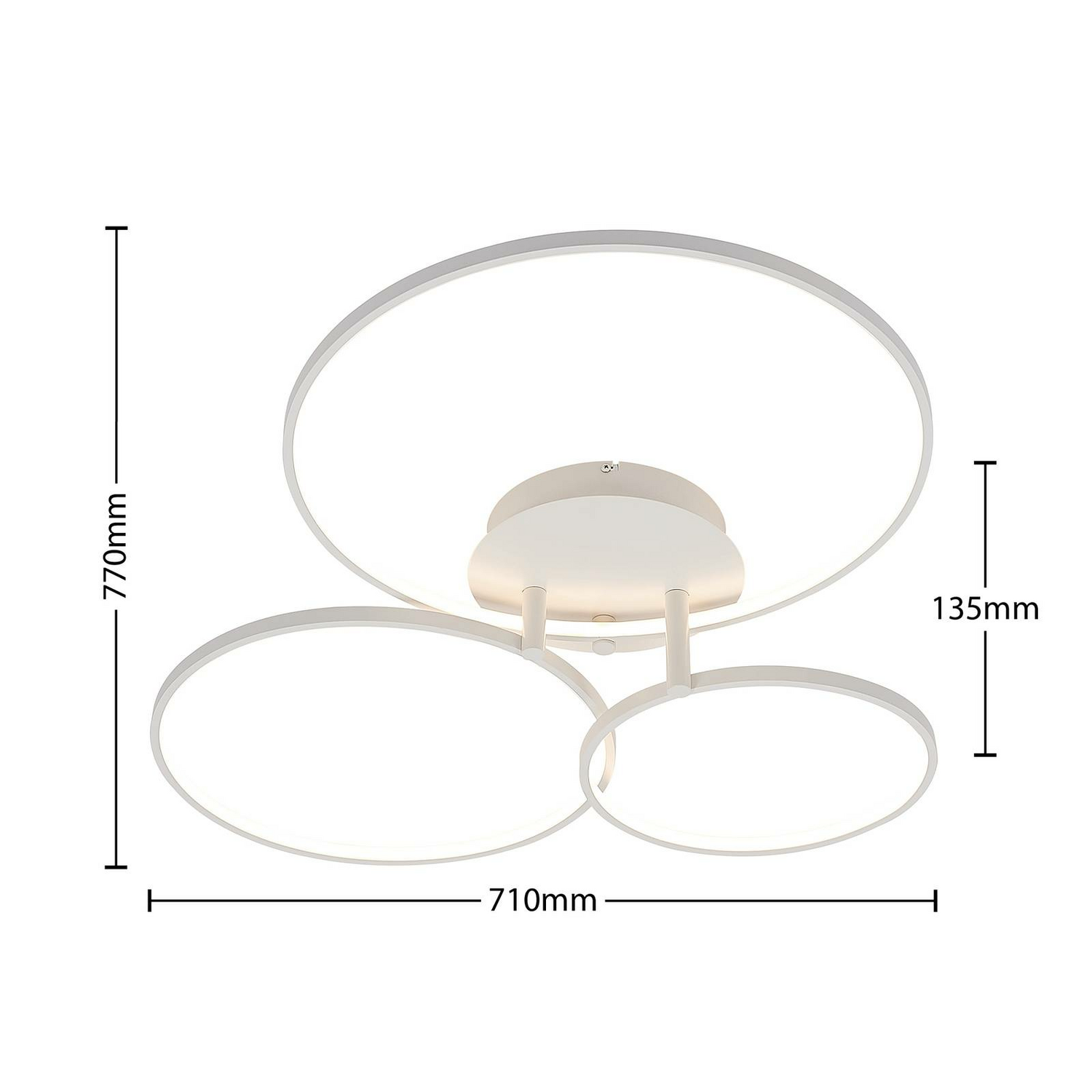 Lindby Rayk Led Deckenlampe Deckenleuchte Leuchte Lampe Deckenlicht Weiß Matt90 B-Ware - 4251911700046