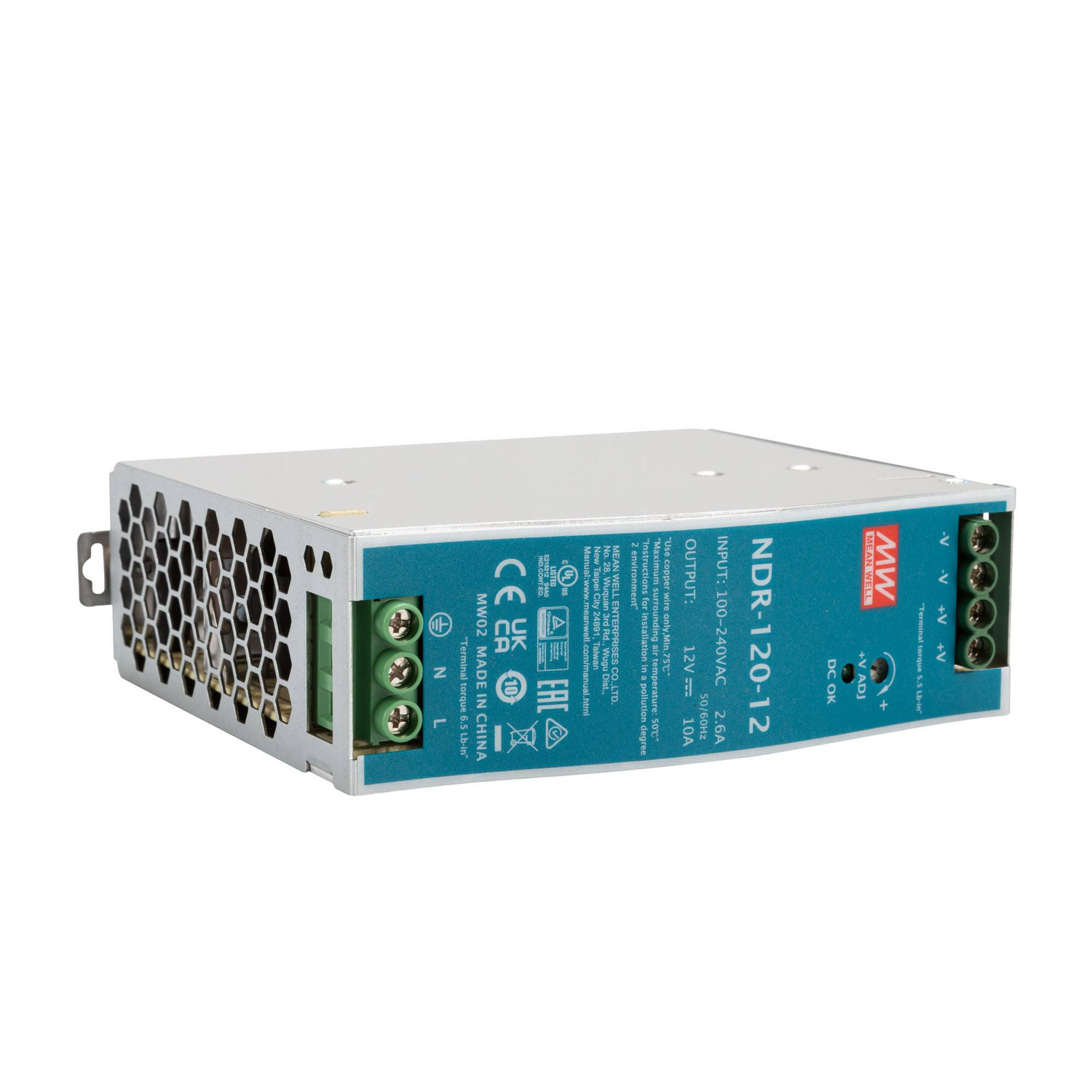 B-Ware Mean Well Ndr 120 Din Schiene Snt Din Schiene 120 W 12 V/10 A Hutschienen Netzt663