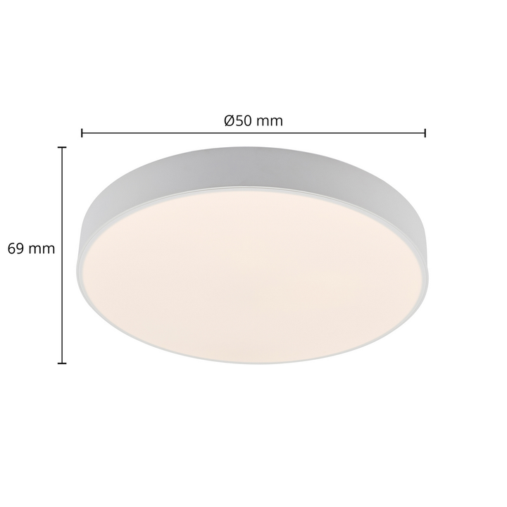Lindby Simera LED-Deckenlampe Deckenlampe Deckenlicht Lampe Leuchte 50cm weiß