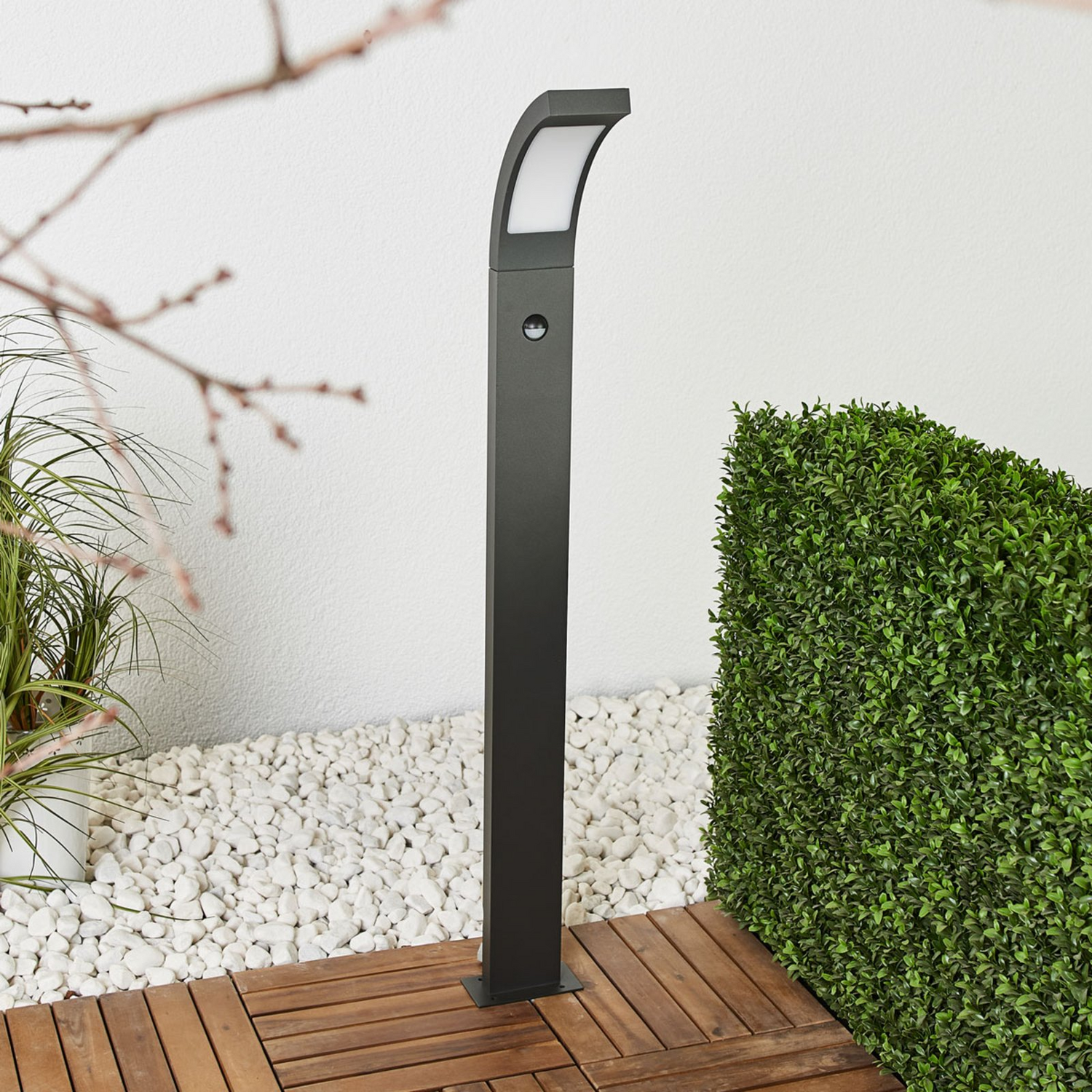 B-Ware Lucande Sensor Led Pollerleuchte Wegeleuchte Gartenlampe Außenlampe Leuchte Alu