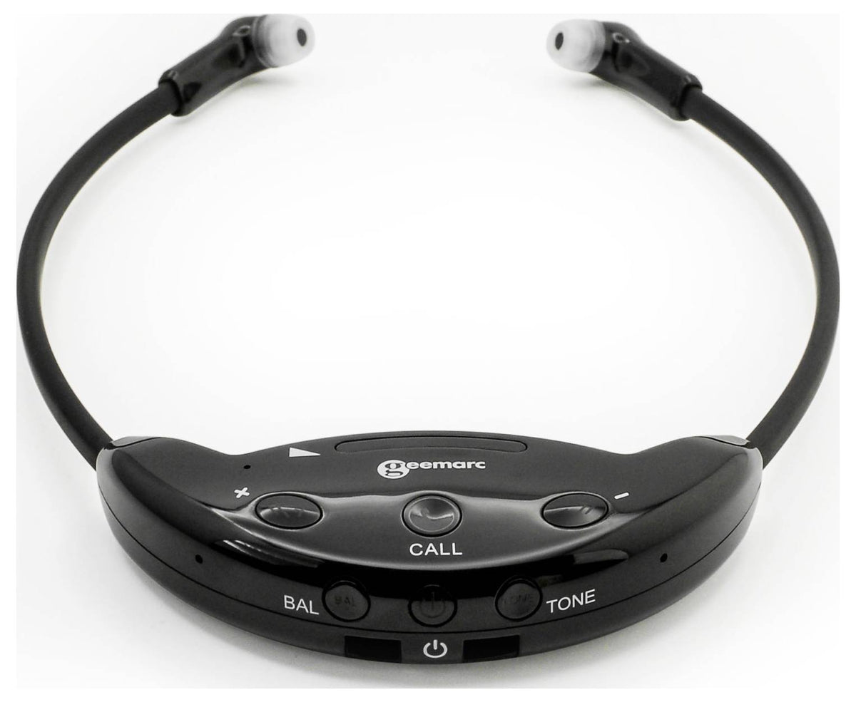 Geemarc CL7700 HiFi  In Ear Kopfhörer Bluetooth Funk Stereo Schwarz Lautstärke - 3521350030105