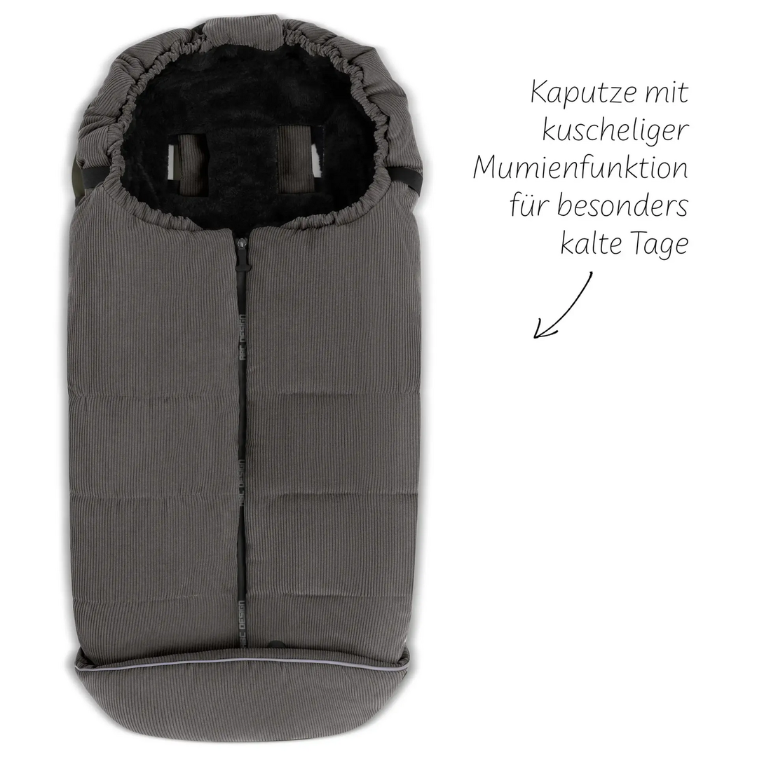 Abc Design Fußsack Kinderwagen Winterfußsack Grau Thermo Isoliert Tasche Baby B-Ware