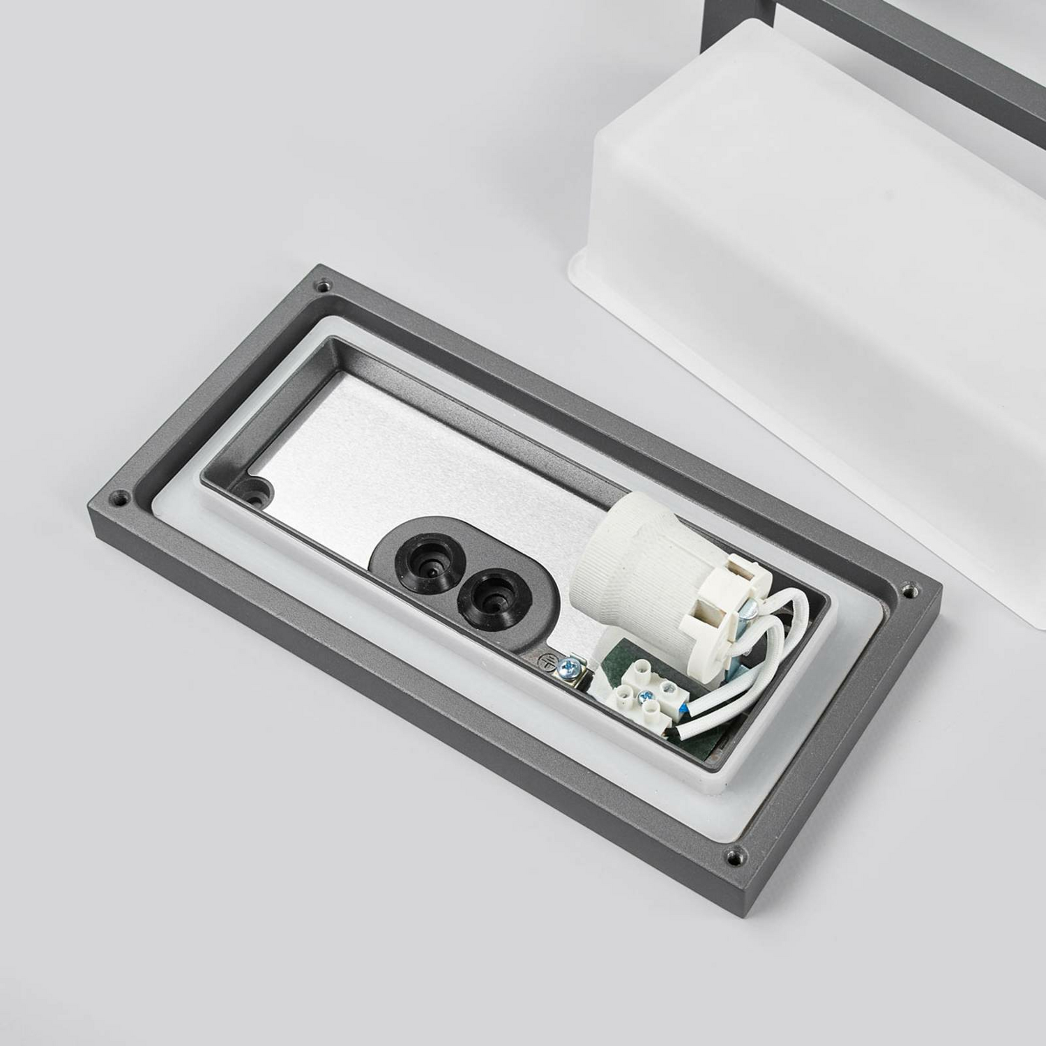 B-Ware Lucande Aurelien Außenwandleuchte Wandleuchte Lampe Leuchte Dunkelgrau E27872