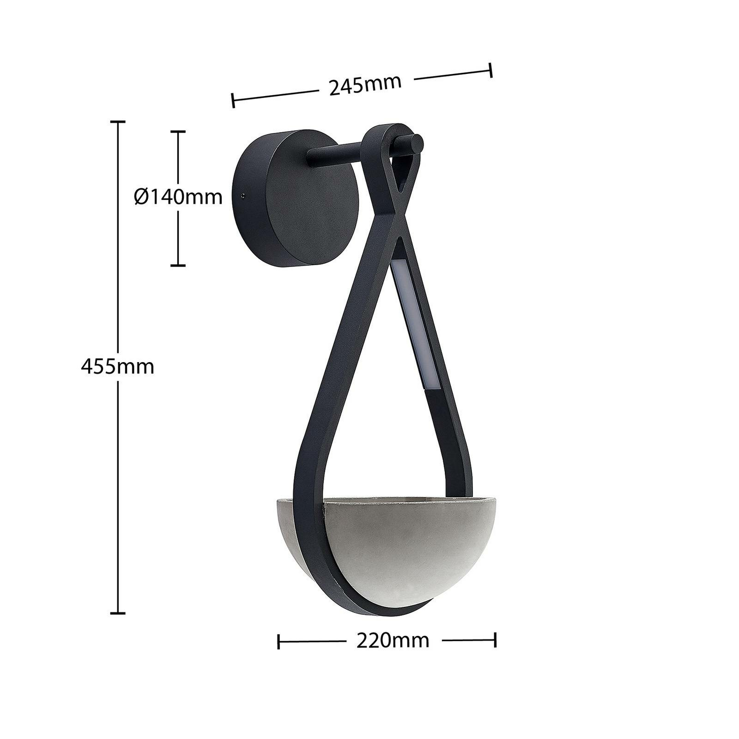 B-Ware Lucande Florka Led Außenwandleuchte Gartenleuchte Terrassenleuchte Blumenam708