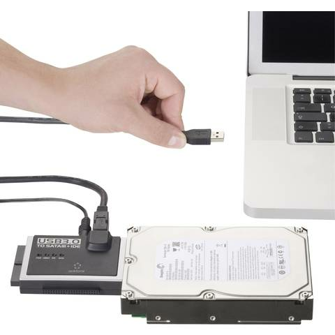 B-Ware Renkforce Usb 3.0 Zu Ide+Sata Konverter Externe Festplatte Adapter 2.5 3.5" Kit