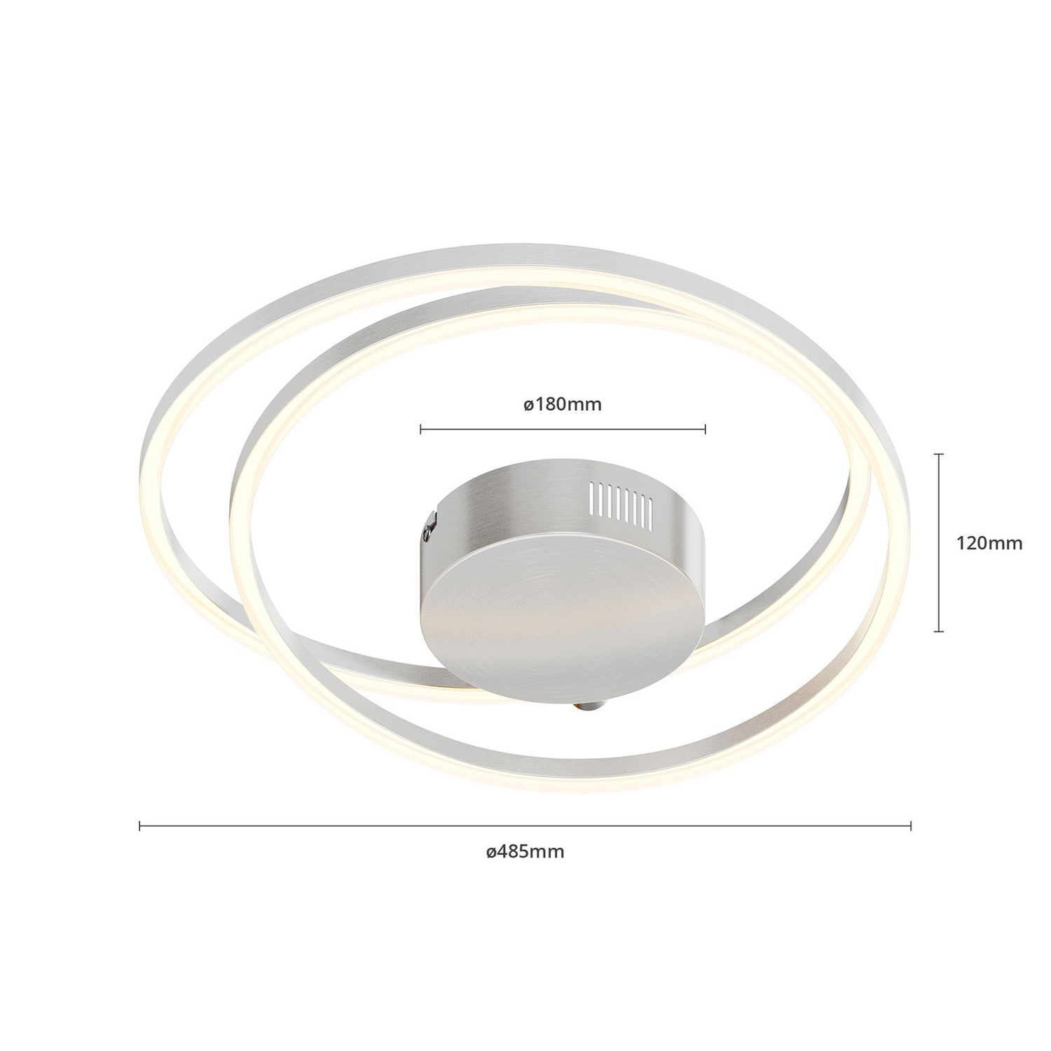 B-Ware Lindby Deckenleuchte Deckenlampe Led Davian Nickel Dimmbar Wohnraum Beleucht861