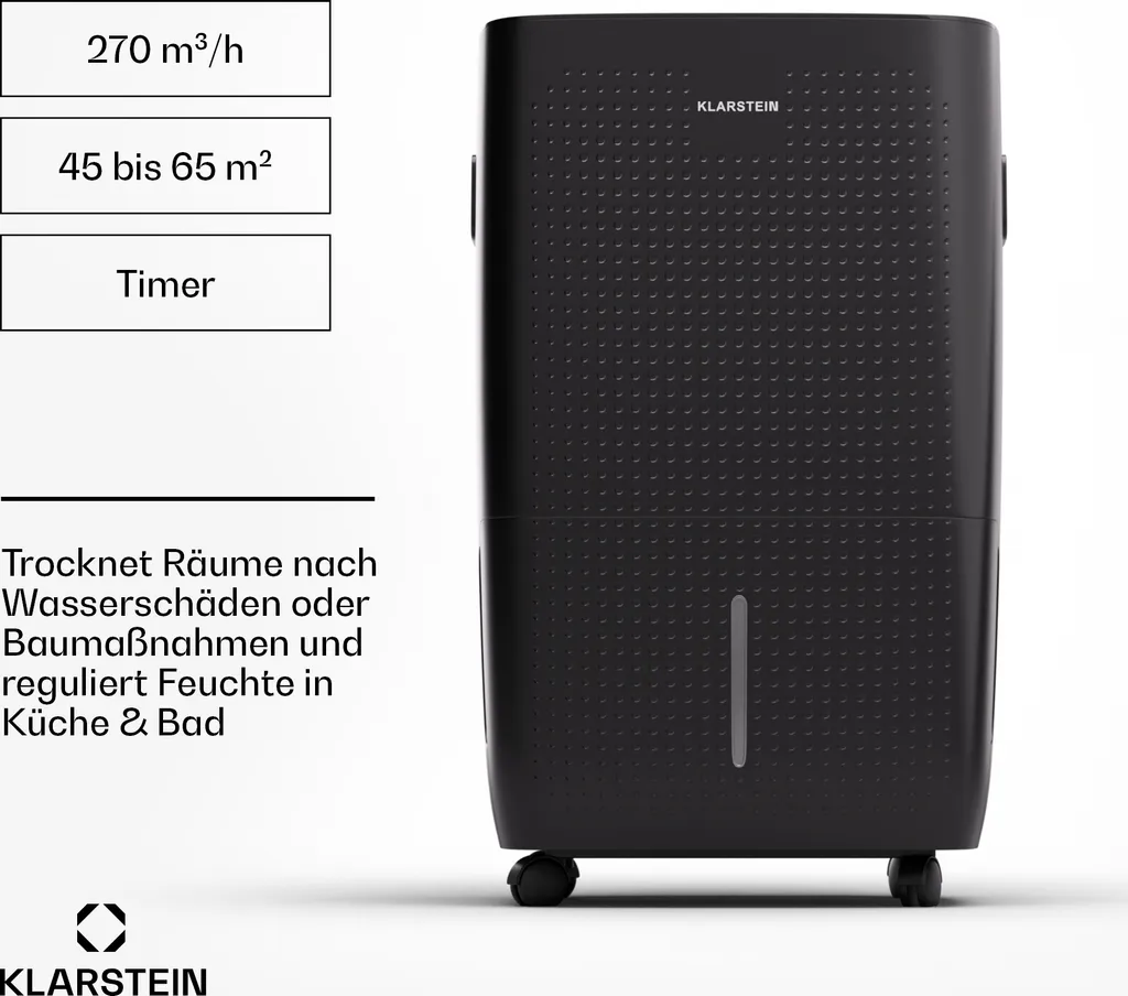 B-Ware Klarstein Luftentfeuchter Elektrisch Bis 65m2 Smart Klimagerät Haushaltsgerät - 4060656522611
