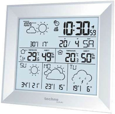 Station météo par satellite Technoline WD2000 842 (produit de seconde main) : baromètre, thermomètre et capteur d'hygrométrie