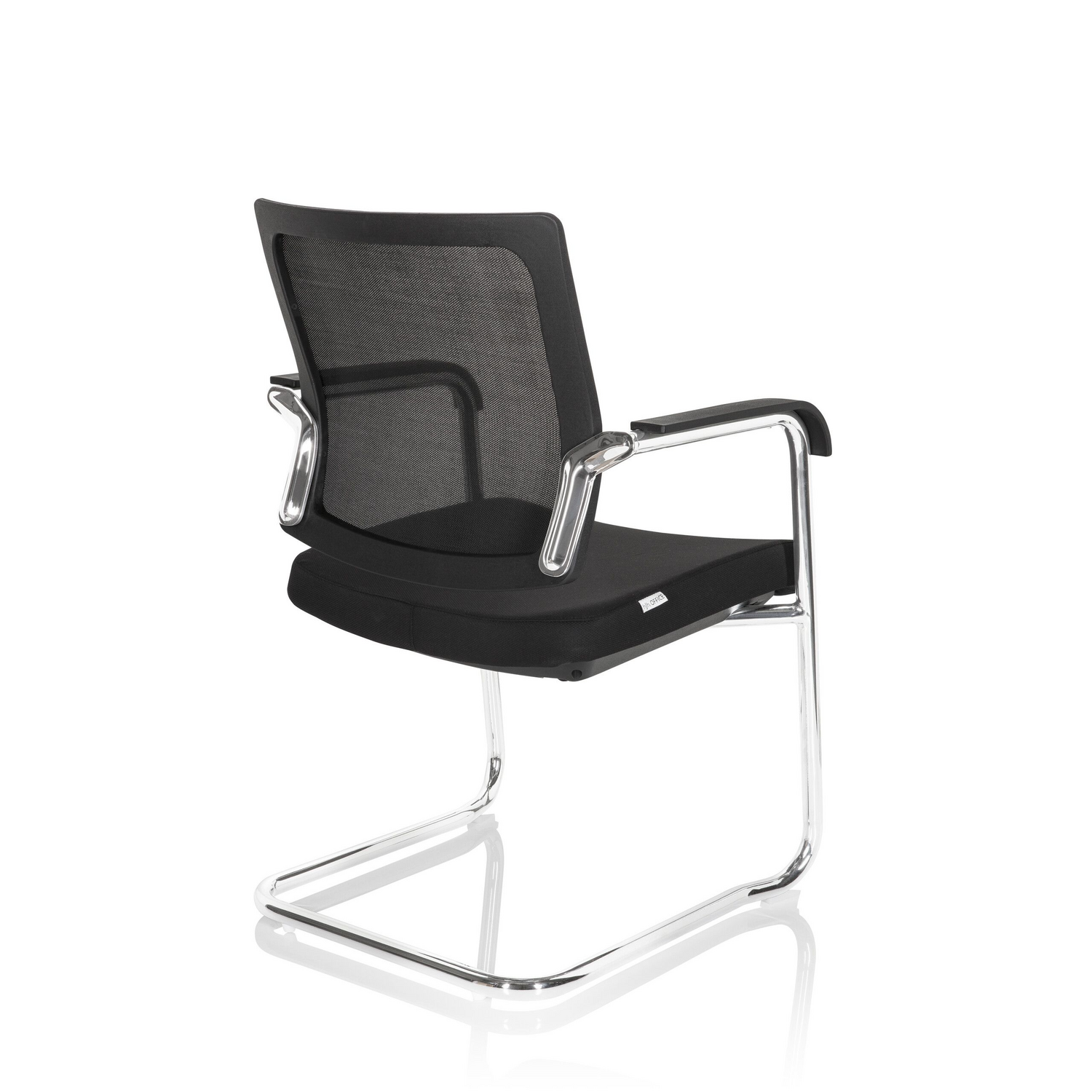 Hjh Office Freischwinger Stuhl Besucherstuhl Schwarz Konferenzstuhl Netzstoff B-Ware - 820024