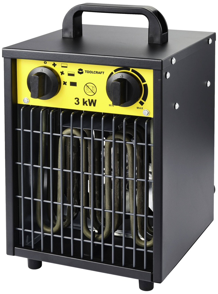Toolcraft To 8578335 Bauheizer 3000 W Schwarz Gelb Heizen Heizgerät Trockenbau B-Ware