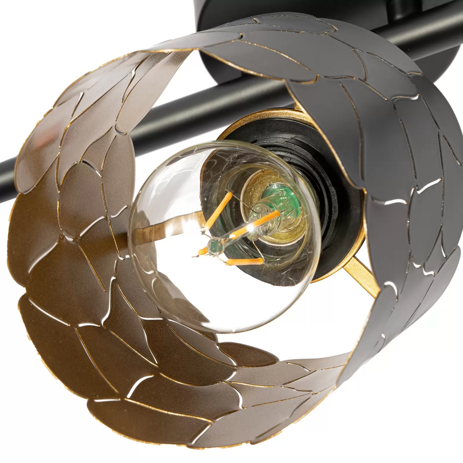 Lindby Deckenleuchte Aralena Schwarz Gold Länge 70 Cm Deckenlampe Lampe Leuchte  B-Ware - 4251911786255