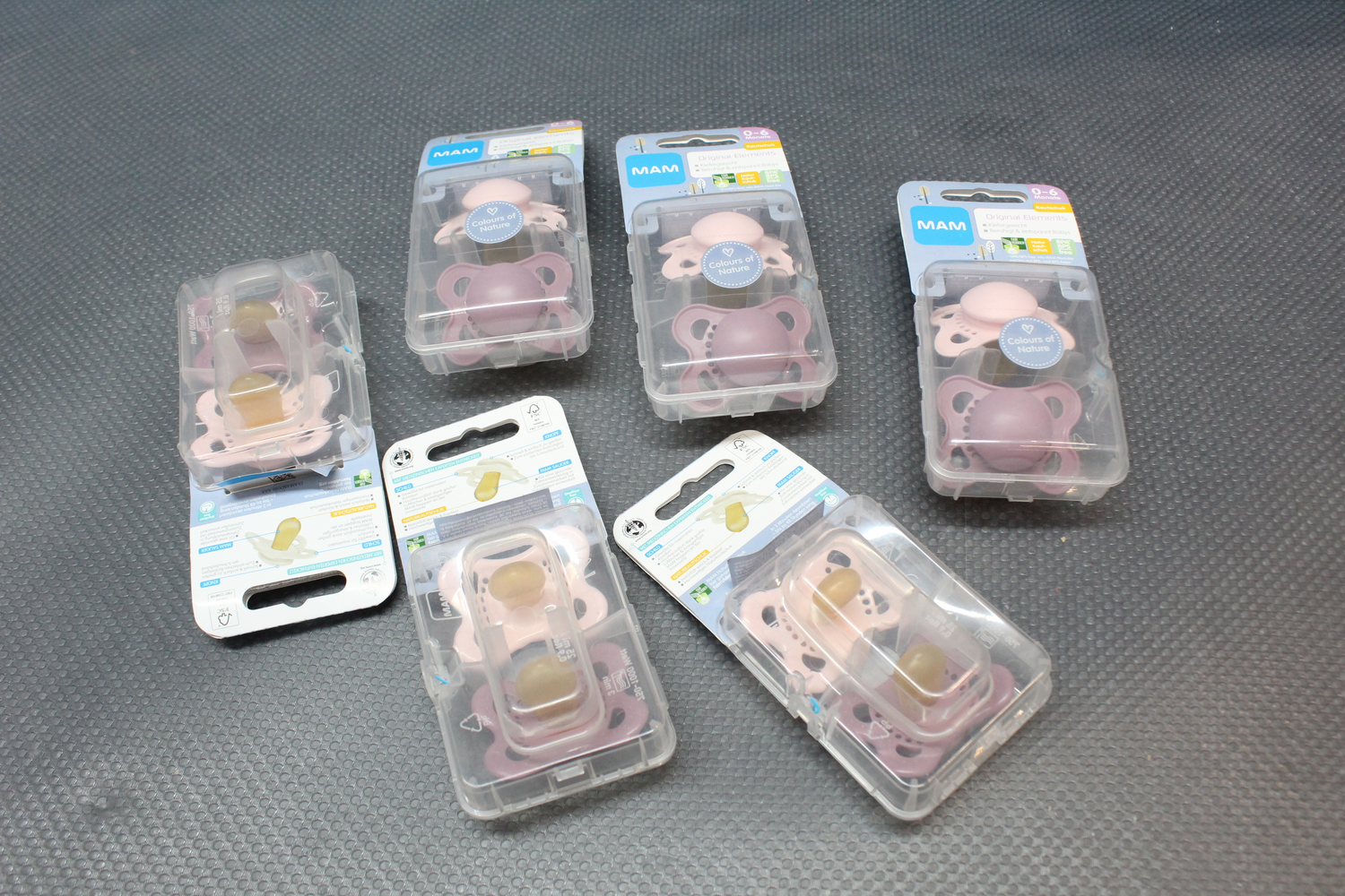 B-Ware Mam Schnuller Original Elements Latex Baby Schnuller Stillen Latex 6 Stück - 4042894591758