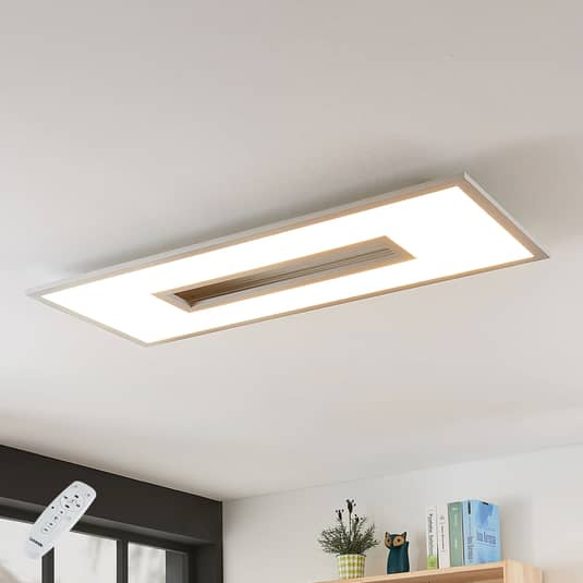 Lucande LED-Deckenlampe Durun Deckenlampe Lampe dimmbar CCT eckig 96 cm Licht