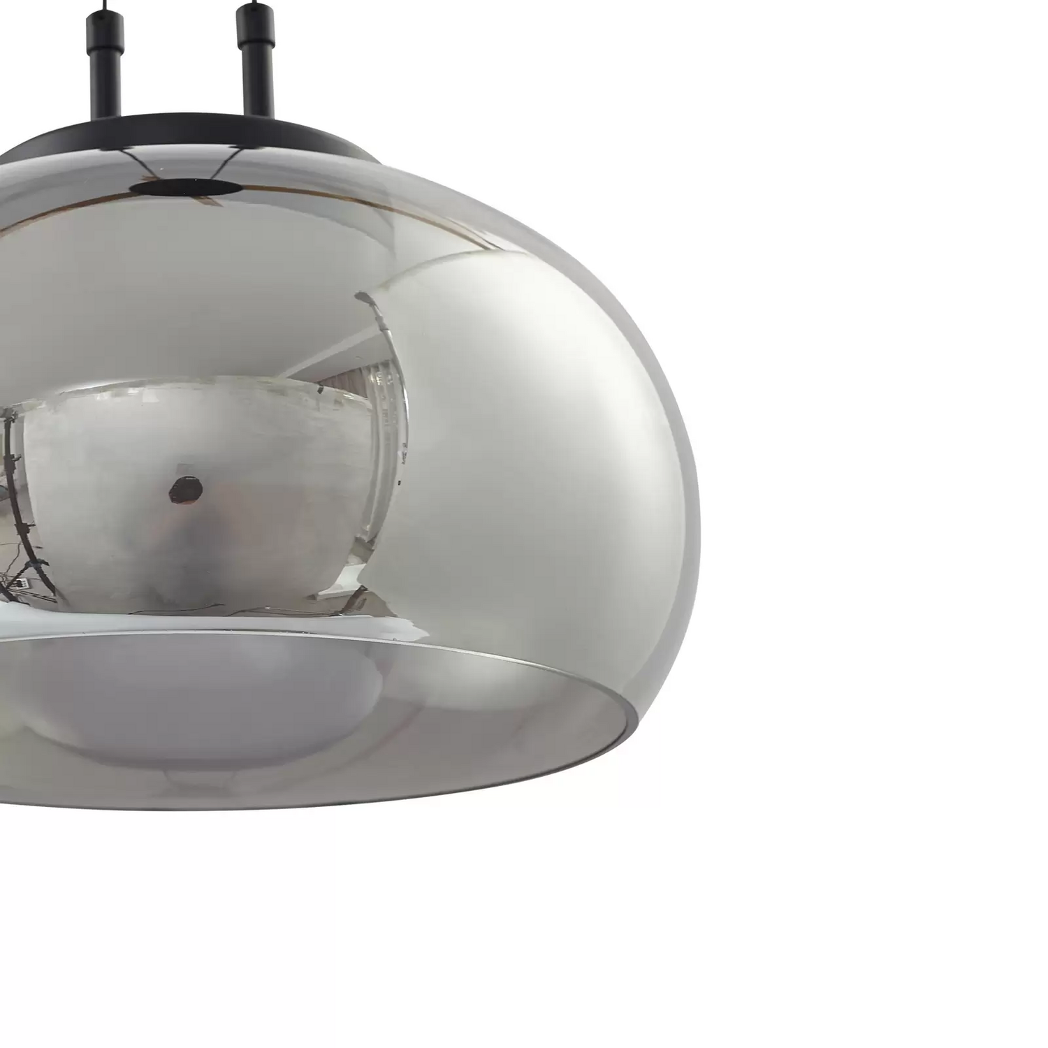 B-Ware Lucande Led Hängeleuchte Dain Hängelampe Deckenlampe 1 Flammig Rauchgrau Glas